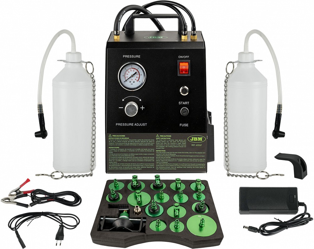 12V / 24V230V NING 20V JBM AKULT TÖÖTAV PIDURIVEDELIKU VAHETAMISE SEADE +17 ADAPTERIT JBM*