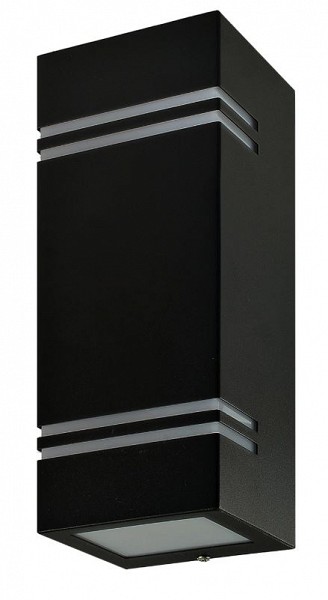 230V VÄLISVALGUSTI SEINALE QUAZAR 7 MUST GU10 MAX 2X11W 250X85X87MM IP44 KOBI