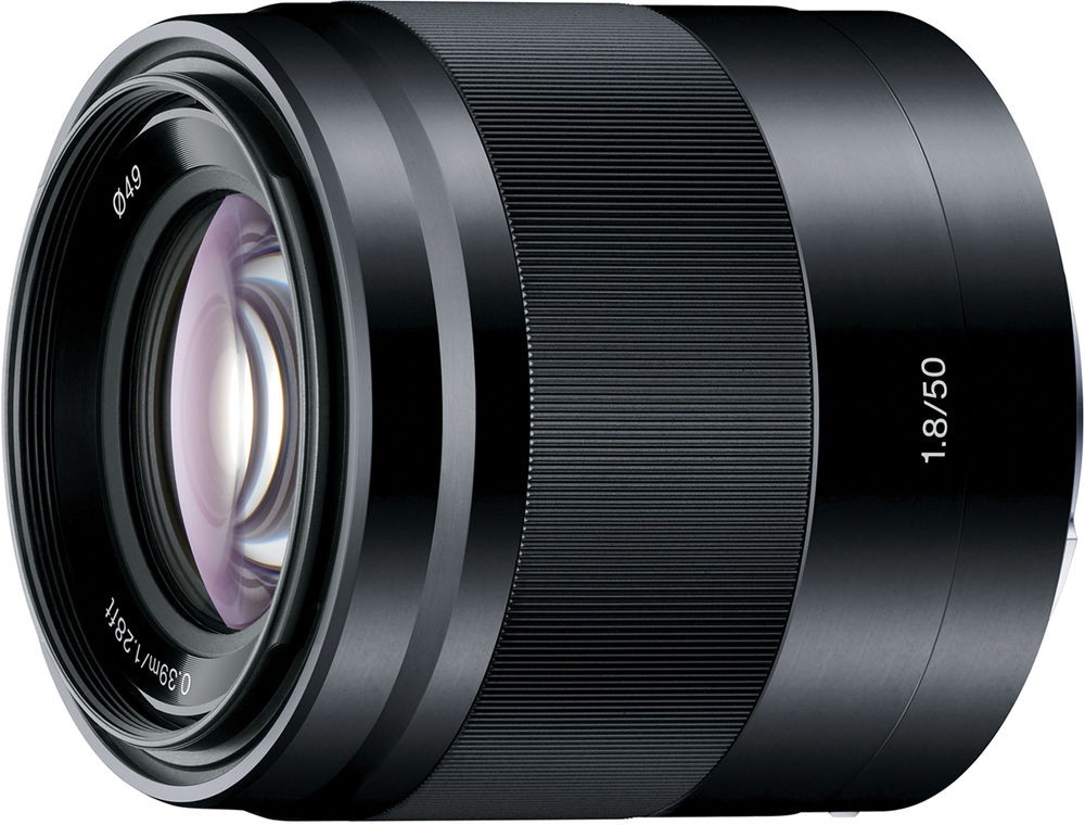 Sony E 50mm f/1.8 OSS objektiiv, must