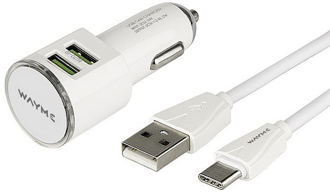 LAADIMISKOMPLEKT 12 / 24V LAADIJA / USB-C LAADIMISJUHE USB 2X3.4A WAYME