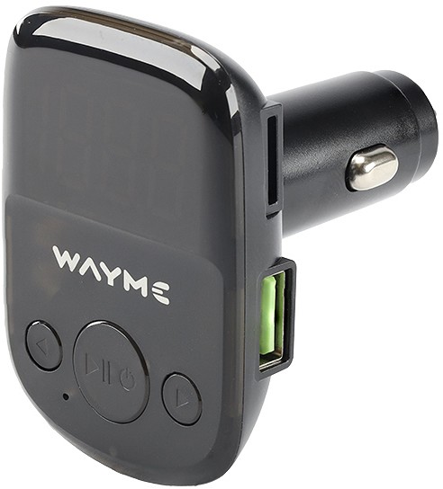 VOLTMEETER + 2XUSB KIIRLAADIJA + FM TRANSMITTER + HANDS FREE 12 / 24V 25W WAYME