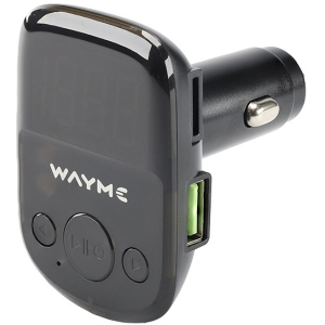 VOLTMEETER + 2XUSB KIIRLAADIJA + FM TRANSMITTER + HANDS FREE 12 / 24V 25W WAYME