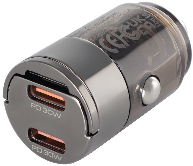 SIGARETISÜÜTAJA KIIRLAADIJA NANO 2X USB-C PD MAX 30W. 12V / 24V WAYME