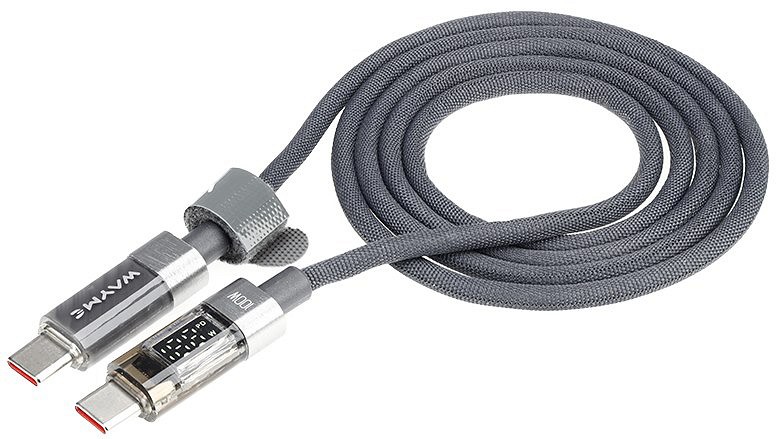 LAADIMISJUHE PÕIMITUD DISPLAY USB-C-USB-C. MAX 100W. 100CM WAYME