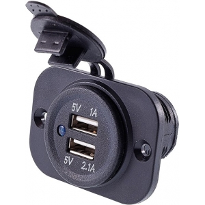 USB LAADIJA 2 PESAGA 12 / 24V 3.1A SÜVISTATAV CARMOTION