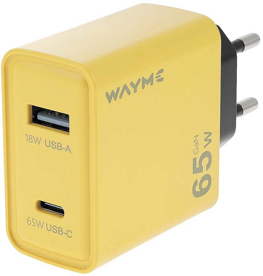 KIIRLAADIJA USB-MAX 18W. USB-C-MAX 65W WAYME