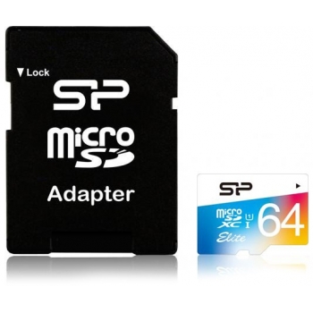 Silicon Power mälukaart microSDXC 64GB Elite Class 10 + adapter