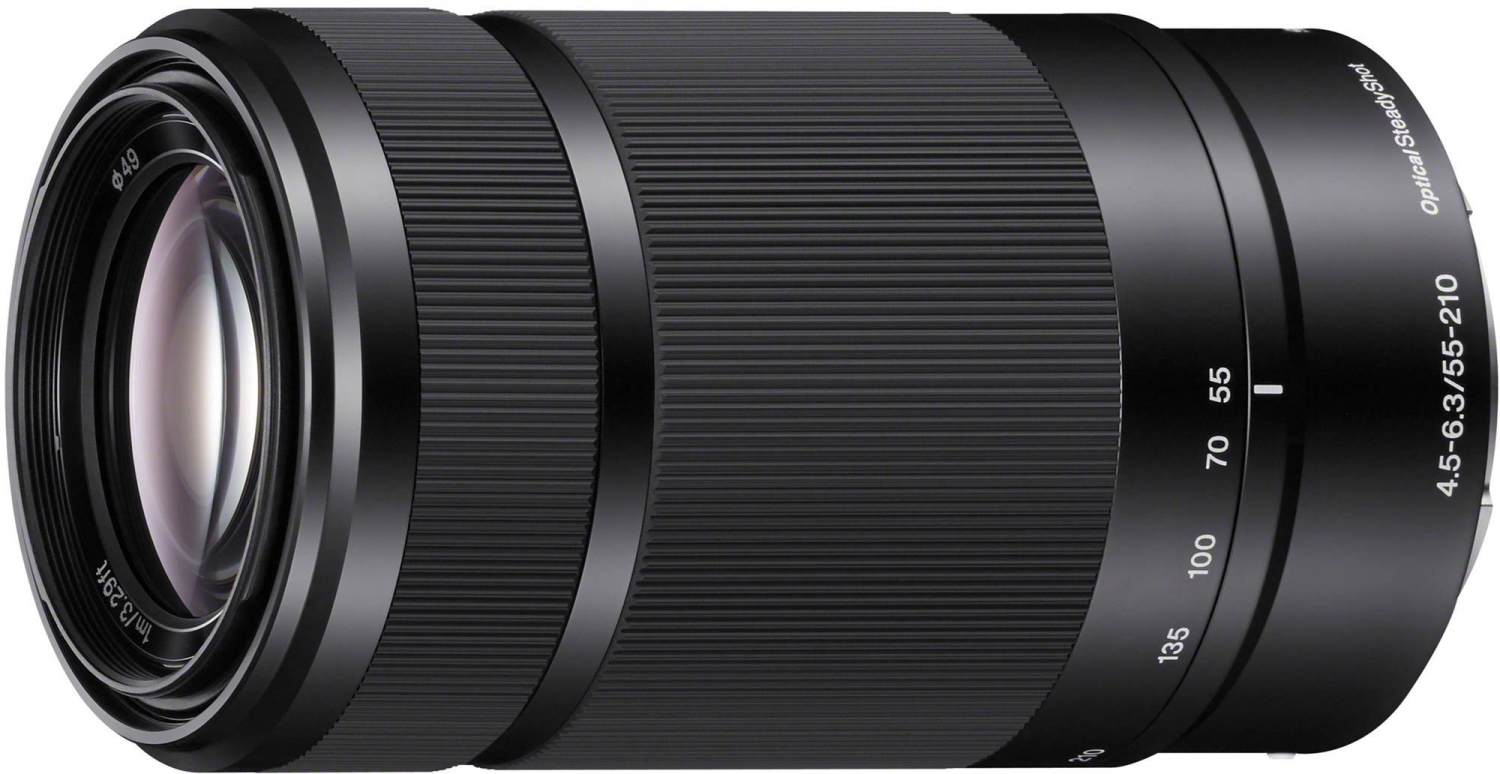 Sony E 55-210mm f/4.5-6.3 OSS objektiiv, must