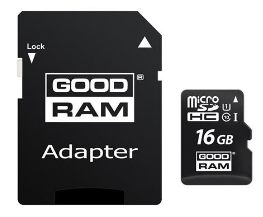 Goodram 16GB Micro SDHC U1-I Class 10 Memory Card with Adapter