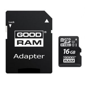 Goodram 16GB Micro SDHC U1-I Class 10 Memory Card with Adapter