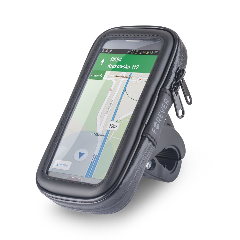 Forever BH-100XL Universal (9x16.5cm) Bike Handlebar Mount Smartphone / GPS Holder Black