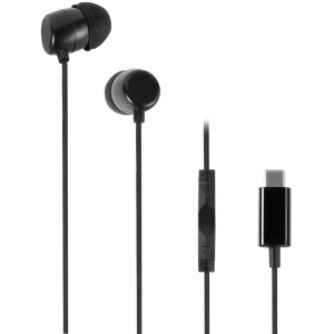 Vivanco наушники + микрофон Stereo Earbuds USB-C, черные (61752)