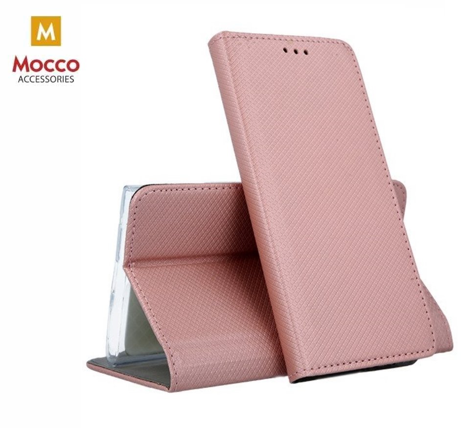 Mocco Smart Magnet Book Case For Samsung Galaxy A12 Rose Gold