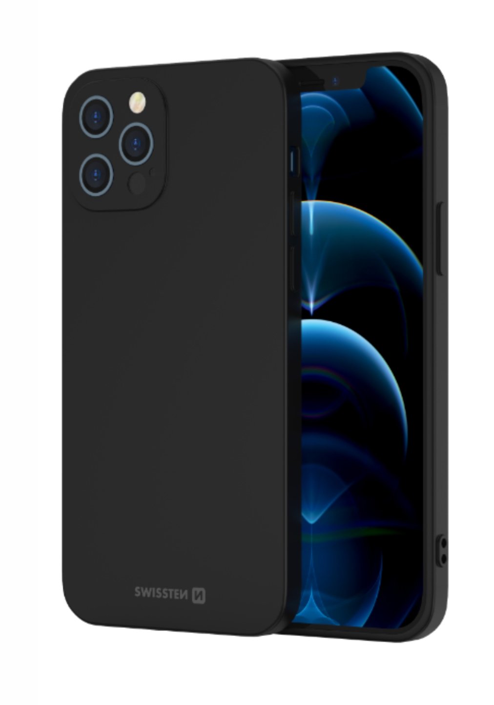 Swissten Soft Joy Silicone Case for Huawei P40 Lite Black