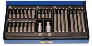 28-OS. 10MM(3 / 8") TORX. KUUSKANT. 12-TÄHIK OTSIKUTE KOMPL. TRIUMF