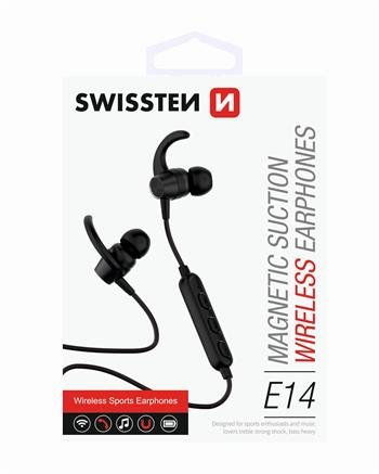 Swissten Active Wireless Bluetooth 4.2 Earphones / A2DP / AVRCP / HSP / HFP / Спортивные Наушники Черные