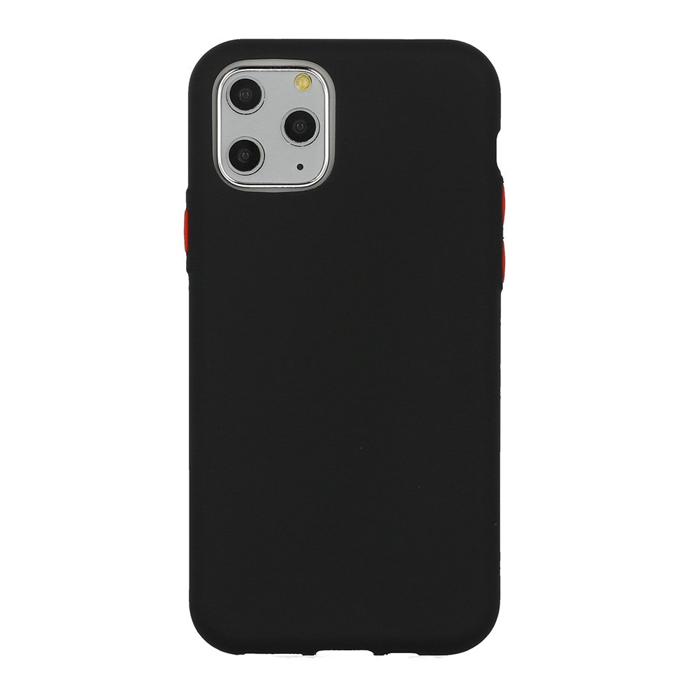 Mocco Soft Cream Silicone Back Case for Apple iPhone 12 Pro Black