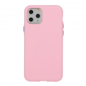 Mocco Soft Cream Silicone Back Case for Apple iPhone 12 Mini Light Pink