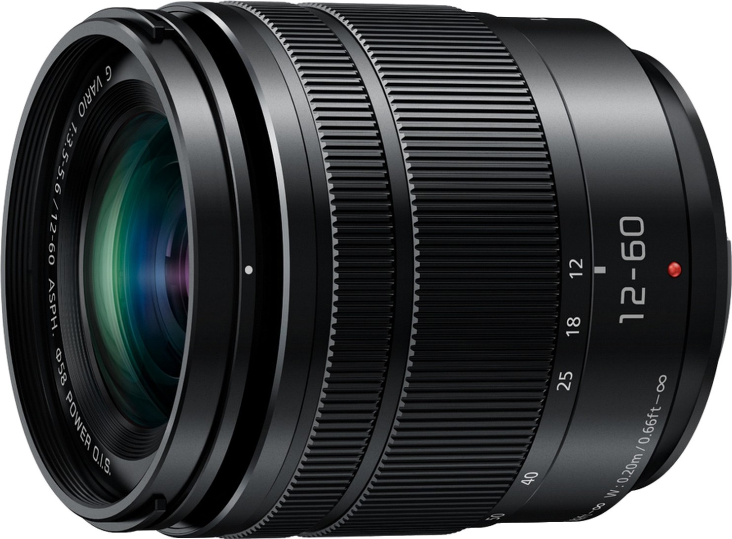 Panasonic Lumix G Vario 12-60mm f/3.5-5.6 Power O.I.S. lens, black