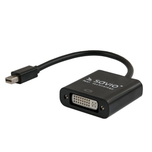 Savio Video Adapter mini Display Port to DVI Black