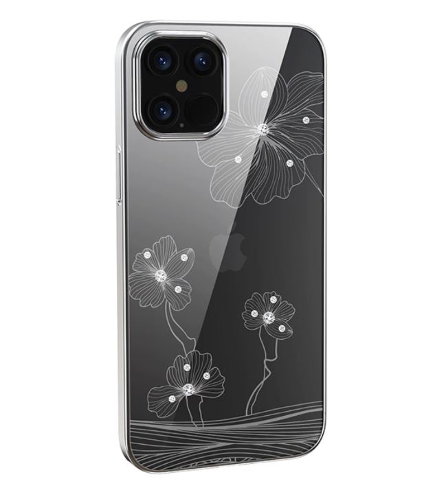 Devia Crystal Flora case iPhone 12 Pro Max silvery