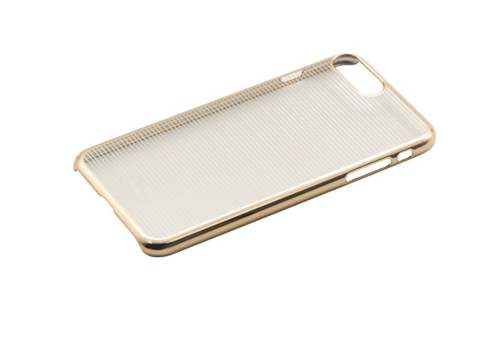 Tellur Cover Hard Case for iPhone 7 Plus Horizontal Stripes gold