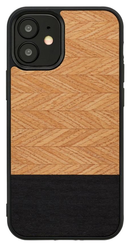 MAN&WOOD case for iPhone 12 mini herringbone nero black