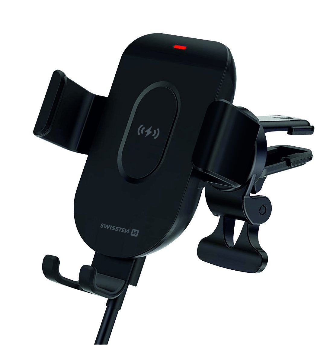 Swissten GW1-AV5 Air Vent Car Holder With 15W  Wireless Charging + Micro USB Cable 1m Black