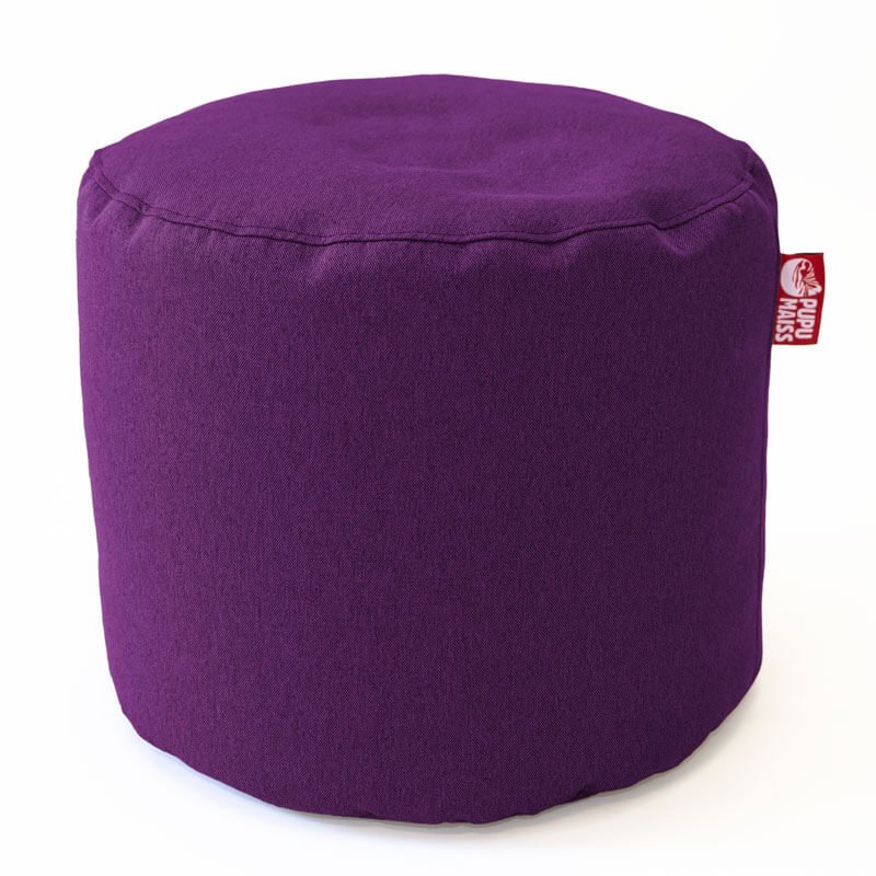 Mocco Pupu Maiss Pouf POP COZY made of upholstery fabric 35x45 cm Violet