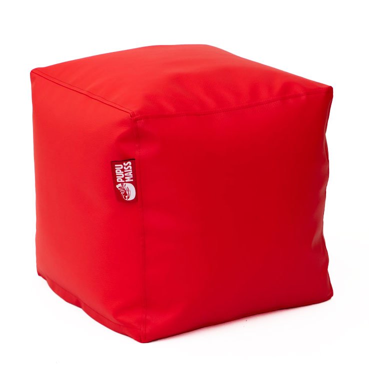 Mocco Pupu Maiss Pouf SMART 40x40x40 cm made of eco leather Red