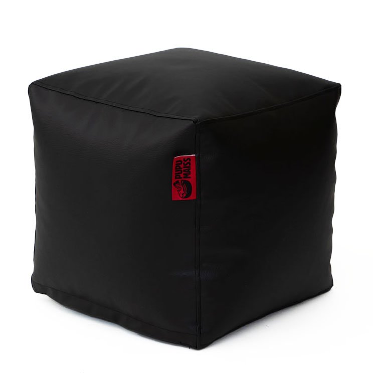 Mocco Pupu Maiss Pouf SMART 40x40x40 cm made of eco leather Black