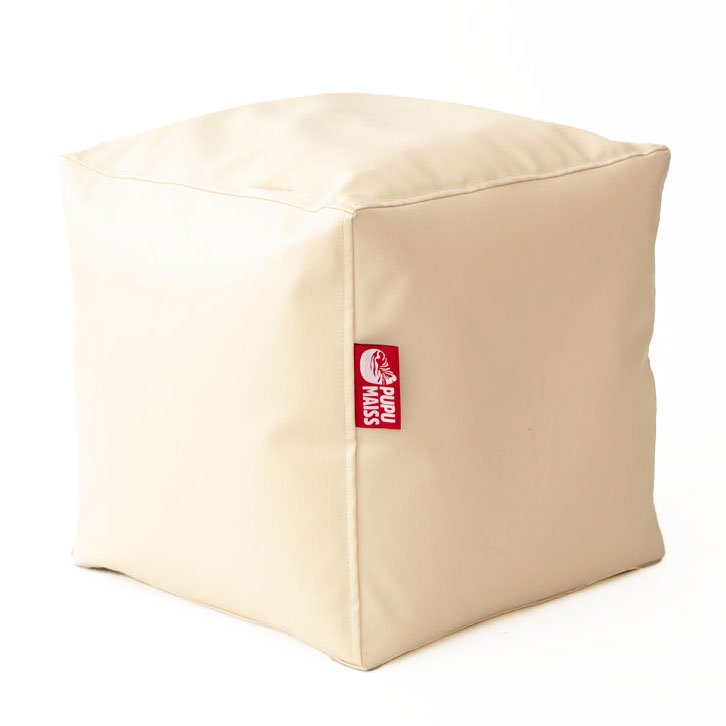 Mocco Pupu Maiss Pouf SMART 40x40x40 cm made of eco leather Beige