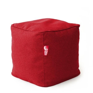 Mocco Pupu Maiss Pouf COZY CUBE 40x40x40 cm made of upholstery fabric Red