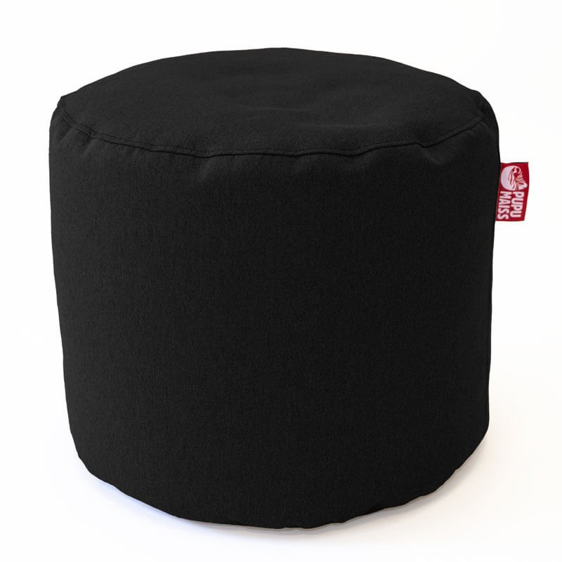 Mocco Pupu Maiss Pouf POP COZY made of upholstery fabric 35x45 cm Black