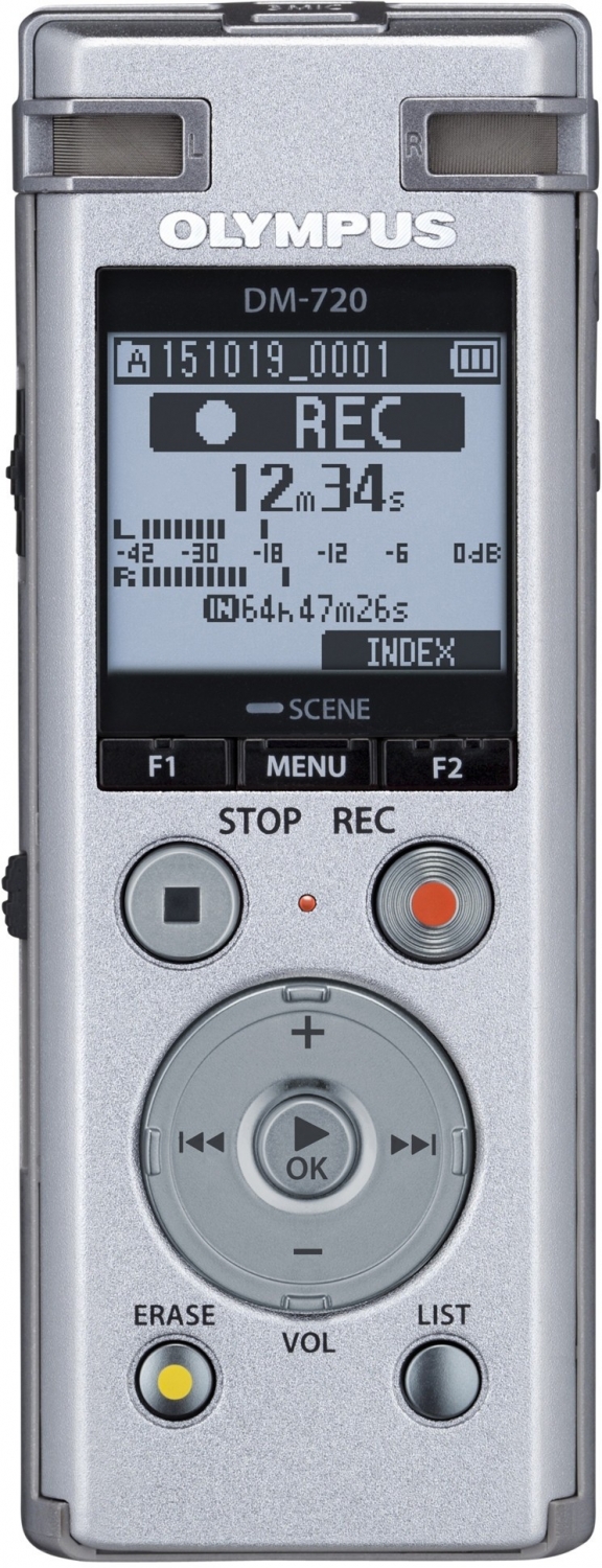 Olympus диктофон DM-720, серебристый