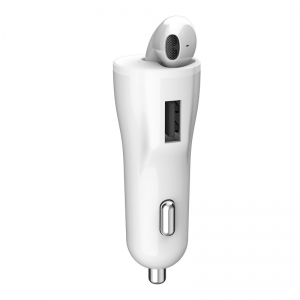 XO CB1 Car charger + Earphone Bluetooth 5.0 / White