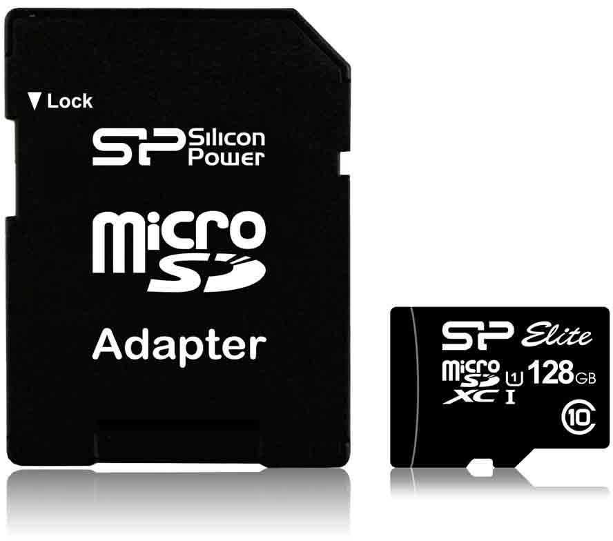 Silicon Power mälukaart microSDXC 128GB Elite UHS-I Class 10 + adapter