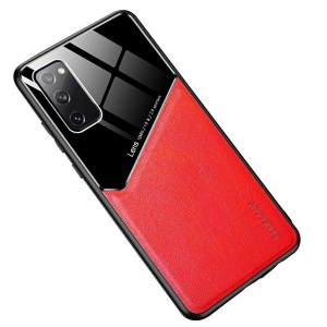 Mocco Lens Leather Back Case for Apple Iphone 12 Red