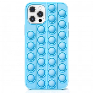 Mocco Bubble Case Антистрессовый Cиликоновый чехол для Apple iPhone 12 Pro Max Синий