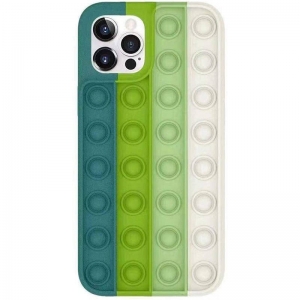 Mocco Bubble Antistress Case for Apple iPhone 12 / 12 Pro Dark Green