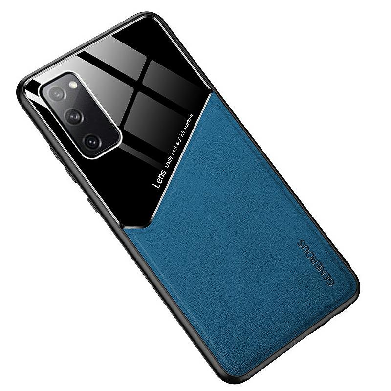 Mocco Lens Leather Back Case for Apple Iphone 12 / 12 Pro Blue