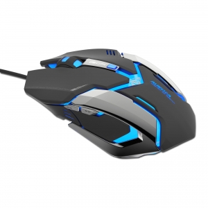 E-Blue EMS639 Aurora Gaming Mouse with Additional Buttons / LED RGB / 4000 DPI / Avago Chipset / USB Black