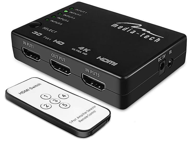 Media-Tech MT5207 5xHDMI switch 4K