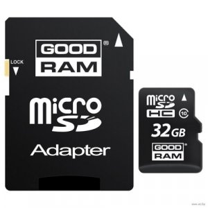 Goodram 32GB Micro SDHC U1-I Class 10 Kарта памяти с адаптером