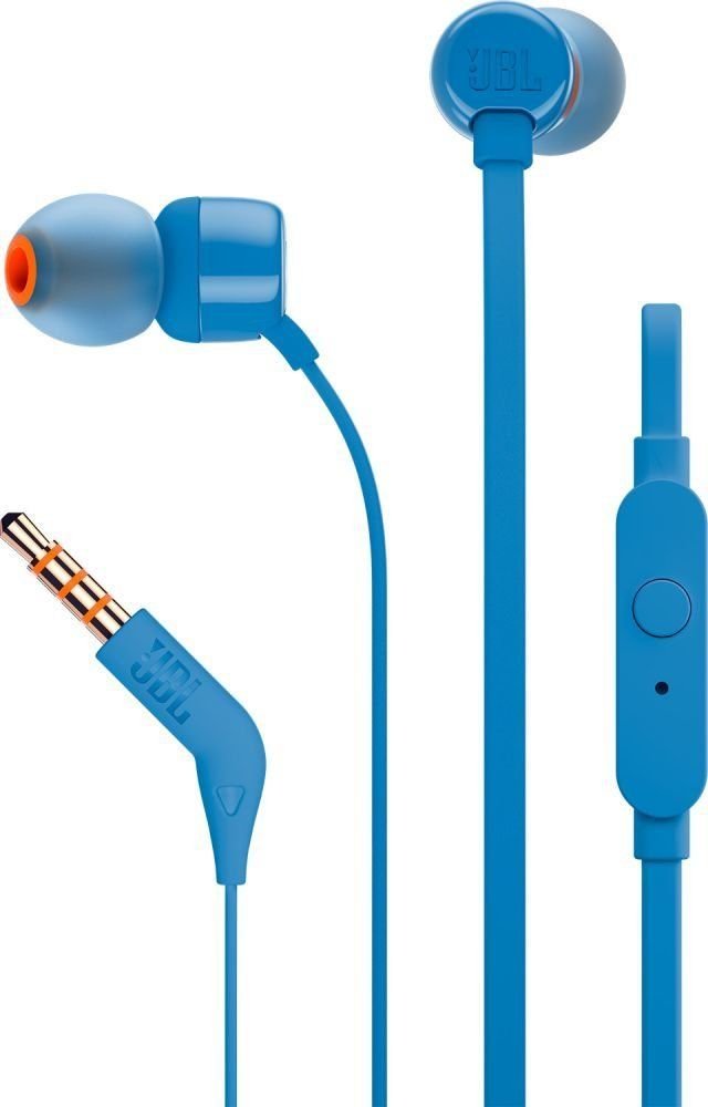 JBL T110 Headsets with Mic / Remote Button / 3.5 mm / Blue