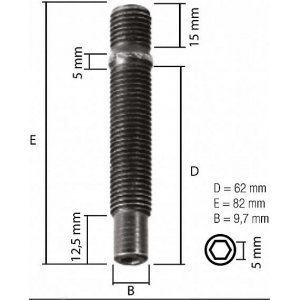 TIKKPOLT TP12X1.5 / 80 (P80) PRA82CH5 TOPELTKEERMEGA