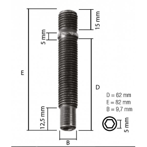 TIKKPOLT TP14X1.5 / 82 (62MM+5MM+15MM) PRD82CH5 TOPELTKEERMEGA