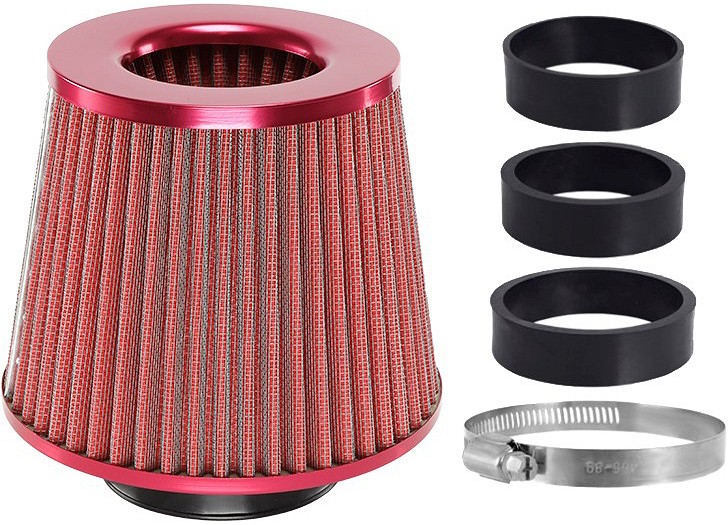 KOONUSFILTER PUNANE 155X130X120MM + ADAPTERID 60 / 63 / 70MM CARMOTION