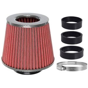 KOONUSFILTER PUNANE / CARBON 155X130X120MM + ADAPTERID 60 / 63 / 70MM CARMOTION