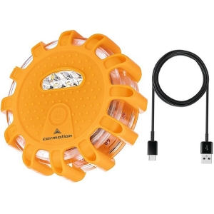 VILKUR 12+3 LED ORANZ MAGNETI JA KONKSUGA LAETAV USB-C CARMOTION